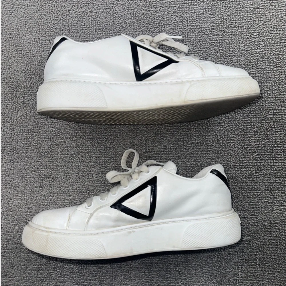 Prada‎ Macro Sneakers Women 38 White Platform Italy Made Designer Streetwear